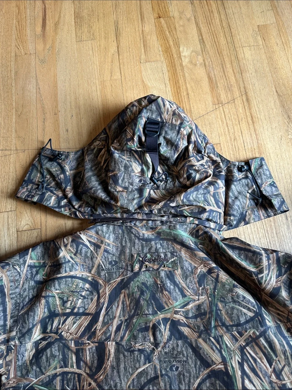 Cabela’s XL Tall Camouflage Hooded Outdoor Jacket - Brown/Green Camo